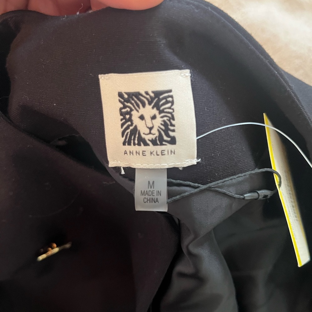 New Anne Klein Black Double-Breasted Jacket Blazer - Picture 8 of 8